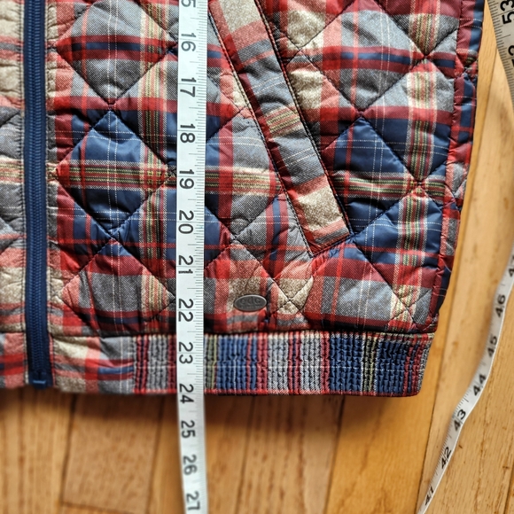 EDC by Espirit Plaid Quilted Zipper Pocket Detail Jacket Lightweight - Picture 14 of 15